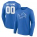 Футболка с длинным рукавом Detroit Lions Blue Team Authentic Custom