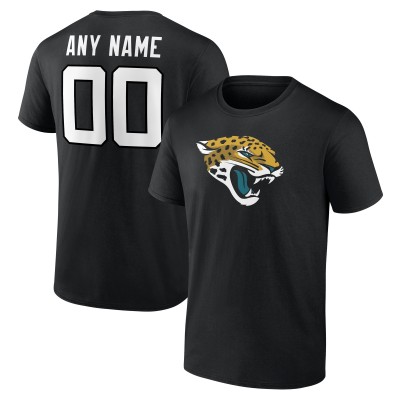 Jacksonville Jaguars Black Team Authentic Custom T-Shirt