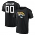 Jacksonville Jaguars Black Team Authentic Custom T-Shirt
