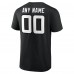 Jacksonville Jaguars Black Team Authentic Custom T-Shirt