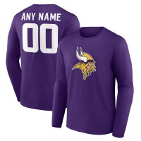 Minnesota Vikings Purple Team Authentic Custom Long Sleeve T-Shirt