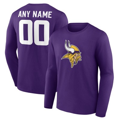 Minnesota Vikings Purple Team Authentic Custom Long Sleeve T-Shirt