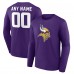 Minnesota Vikings Purple Team Authentic Custom Long Sleeve T-Shirt