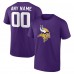 Minnesota Vikings Purple Team Authentic Custom T-Shirt