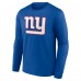 New York Giants Royal Team Authentic Custom Long Sleeve T-Shirt