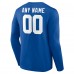 New York Giants Royal Team Authentic Custom Long Sleeve T-Shirt