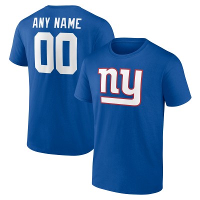 New York Giants Royal Team Authentic Custom T-Shirt