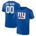 New York Giants Royal Team Authentic Custom T-Shirt
