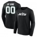 New York Jets Black Team Authentic Custom Long Sleeve T-Shirt New York Jets Black Team Authentic Custom Long Sleeve T-Shirt