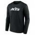 New York Jets Black Team Authentic Custom Long Sleeve T-Shirt