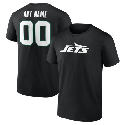 New York Jets Black Team Authentic Custom T-Shirt