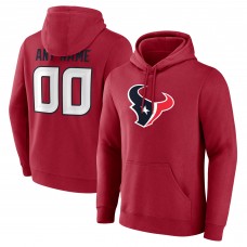 Толстовка Houston Texans Red Team Authentic Custom