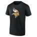 Minnesota Vikings Black Team Authentic Custom T-Shirt
