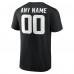 Minnesota Vikings Black Team Authentic Custom T-Shirt