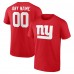 New York Giants Red Team Authentic Custom T-Shirt