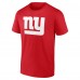 New York Giants Red Team Authentic Custom T-Shirt