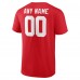 New York Giants Red Team Authentic Custom T-Shirt
