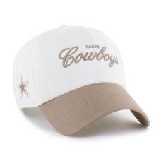 Бейсболка Dallas Cowboys 47 Cream Foundational Two-Tone Clean Up