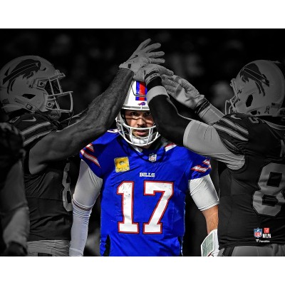Josh Allen Buffalo Bills Unsigned Fanatics Authentic Week 11 Crowning Team Celebration vs. Kansas City Chiefs Spotlight Photograph