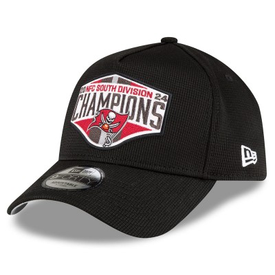 Tampa Bay Buccaneers New Era 2024 NFC South Division Champions Locker Room 9FORTY A-Frame Adjustable Hat - Black