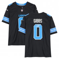 Игровая джерси Jahmyr Gibbs Detroit Lions Autographed Fanatics Authentic Black Nike Alternate Vapor F.U.S.E Limited