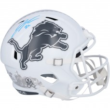 Jahmyr Gibbs Detroit Lions Autographed Fanatics Authentic Riddell 2024 Salute To Service Speed Replica Helmet