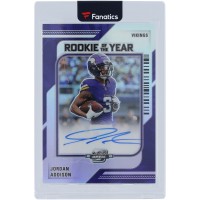 Jordan Addison Minnesota Vikings Autographed 2023 Panini Contenders Optic Silver Prizm Rookie of the Year Contenders #ROY-JA #/50 Rookie Card