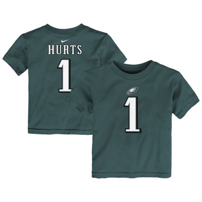 Toddler Philadelphia Eagles Jalen Hurts Nike Midnight Green Player Name & Number T-Shirt