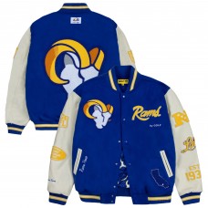 Los Angeles Rams GOLF WANG Letterman Full-Snap Jacket - Royal