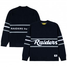 Las Vegas Raiders GOLF WANG Black Jacquard Pullover Sweater