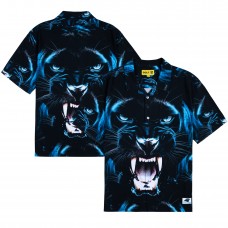 Рубашка с коротким рукавом Carolina Panthers GOLF WANG Black Rayon Short Sleeve