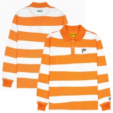 Miami Dolphins GOLF WANG Orange/White Long Sleeve Polo