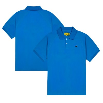 Carolina Panthers GOLF WANG Blue Raglan Polo