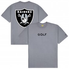 Las Vegas Raiders GOLF WANG Silver Motto T-Shirt Las Vegas Raiders GOLF WANG Silver Motto T-Shirt