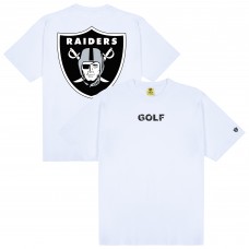 Las Vegas Raiders GOLF WANG White Motto T-Shirt Las Vegas Raiders GOLF WANG White Motto T-Shirt