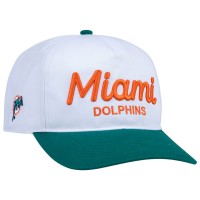 Miami Dolphins GOLF WANG White/Aqua Snapback Hat