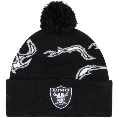 Шапка с помпоном Las Vegas Raiders GOLF WANG Black Flame