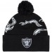 Шапка с помпоном Las Vegas Raiders GOLF WANG Black Flame