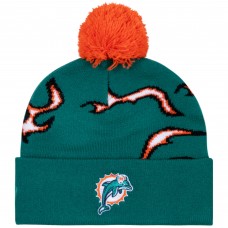Шапка с помпоном Miami Dolphins GOLF WANG Aqua Flame Шапка с помпоном Miami Dolphins GOLF WANG Aqua Flame