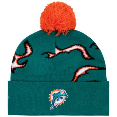 Шапка с помпоном Miami Dolphins GOLF WANG Aqua Flame