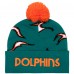 Шапка с помпоном Miami Dolphins GOLF WANG Aqua Flame