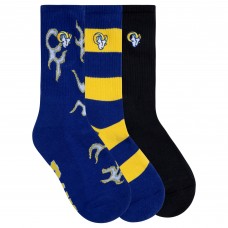 Los Angeles Rams GOLF WANG Three-Pack Crew Socks Los Angeles Rams GOLF WANG Three-Pack Crew Socks