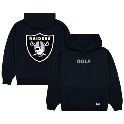 Las Vegas Raiders GOLF WANG Black Logo Pullover Hoodie