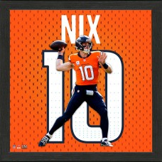 Denver Broncos Bo Nix Highland Mint 13 x 13 Impact Jersey Framed Photo
