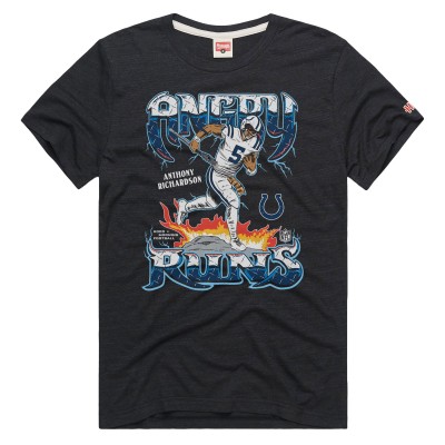 Indianapolis Colts Anthony Richardson Homage Charcoal Angry Runs Player Graphic Tri-Blend T-Shirt