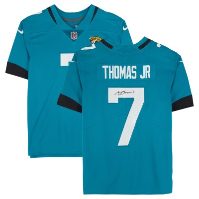 Brian Thomas Jr. Jacksonville Jaguars Autographed Fanatics Authentic Teal Nike Limited Jersey