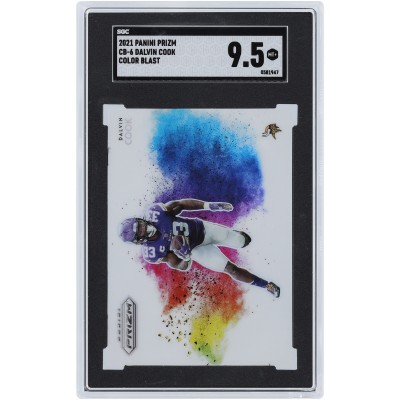 Dalvin Cook Minnesota Vikings 2021 Panini Prizm Color Blast #CB-6 SGC Authenticated 9.5 Card
