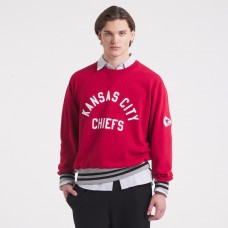 Kansas City Chiefs x Todd Snyder Red Relaxed Canadian Fleece Crew