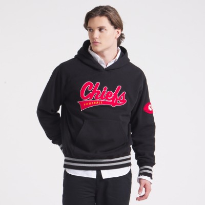 Kansas City Chiefs x Todd Snyder Black Relaxed Canadian Fleece Hoodie