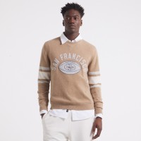San Francisco 49ers x Todd Snyder Oatmeal Cashmere Crew Sweater